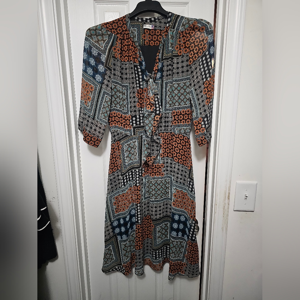 KUT From The Kloth Tie neck dress 12